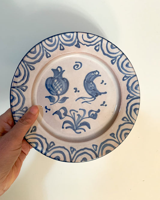Traditional Spanish Wall Plate - Bird Design